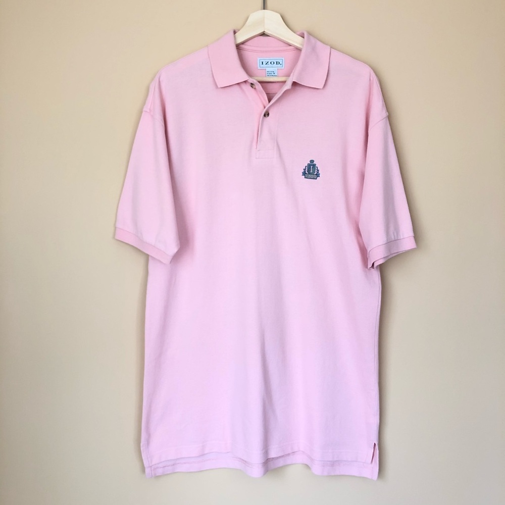 Izod Pink Polo Shirt Sz M